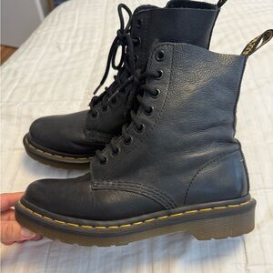 Dr. Martens Black Leather Combat Boots